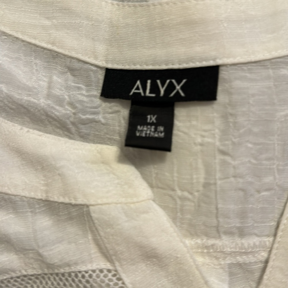 Alyx Sheer White Tunic Button Up NWT - Picture 7 of 8